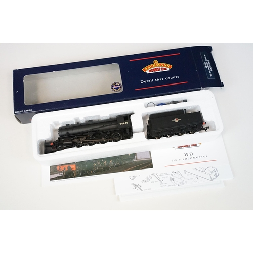 104 - Six boxed Bachmann OO gauge locomotives to include 32252 WD 2-8-0 Austerity 90445 BR black l/crest, ... 