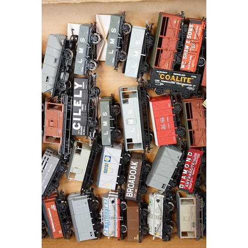 108 - 80 OO gauge items of rolling stock to include wagons, vans and tankers to include Hornby, Ratio, Bac... 