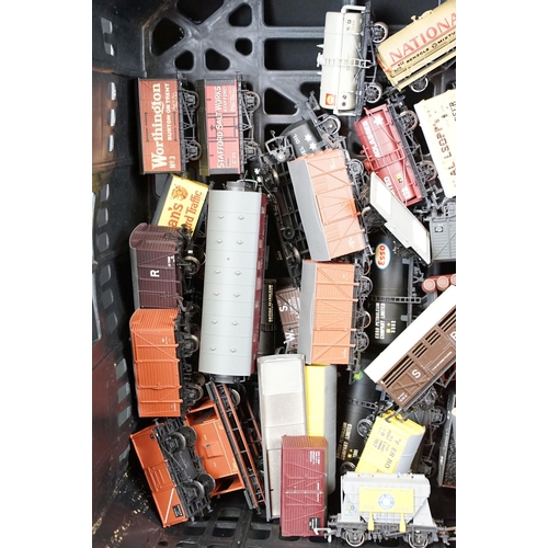 109 - 100 OO gauge items of rolling stock featuring wagons, vans and tankers to include Hornby, Bachmann, ... 