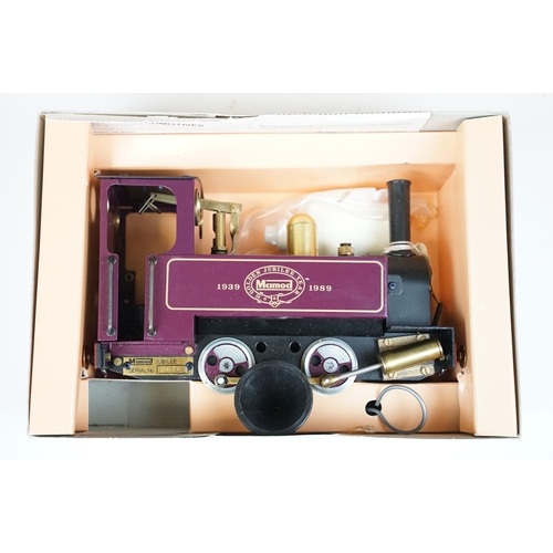 253 - Steam Engine - Boxed Mamod Steam Railway Company 0-4-0 1939-1989 locomotive in maroon (locomotive vg... 