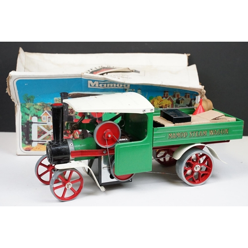 254 - Boxed Mamod Steam Wagon SW1, showing some marks but gd-vg overall, tatty box