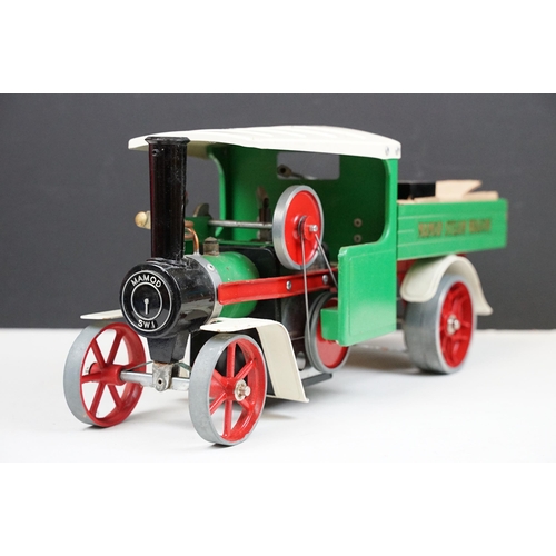 254 - Boxed Mamod Steam Wagon SW1, showing some marks but gd-vg overall, tatty box