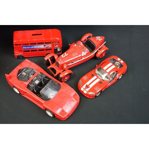 1182 - Large collection of diecast and plastic models to include Burago, Chad Valley etc, condition varies ... 