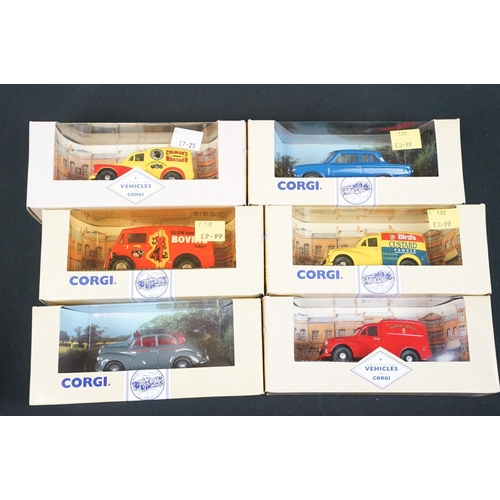 1184 - 25 Boxed Corgi Vehicles diecast models to include 98134 Morris Minor, 96415 Mercedes 300 Soft Top et... 