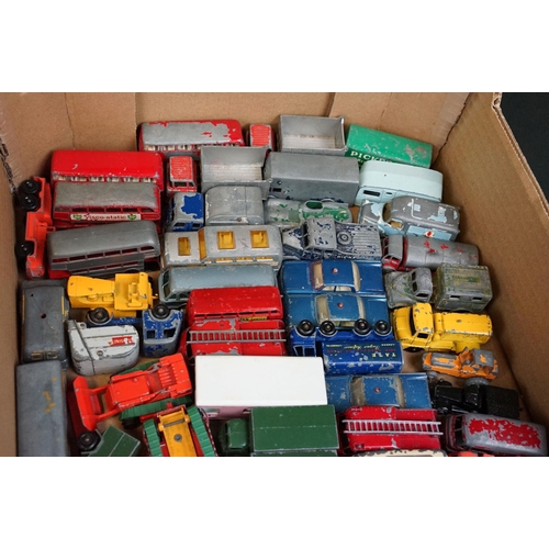 1185 - Large quantity of around 160 play worn mainly Matchbox diecast models to include Lesney, Superfast, ... 