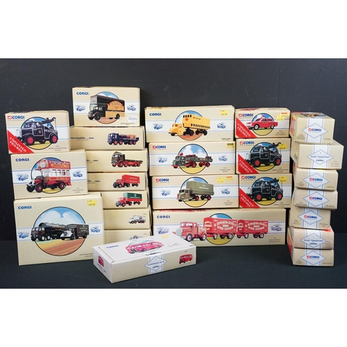 1194 - 26 Boxed Corgi diecast models to include 7 x Commercials, 16 x Road Transport, 2 x Public Transport ... 