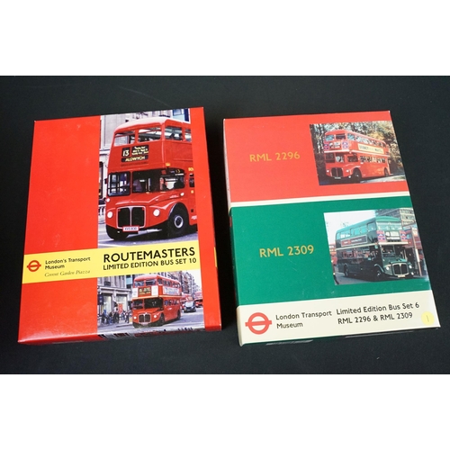 1197 - Eight boxed EFE Exclusive First Editions ltd edn London Transport Museum diecast model bus sets to i... 