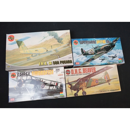 266 - 30 Boxed 1/72 Airfix plastic model plane kits to include 02053 Westland Lysander, 01048 AVRO 504K, 0... 