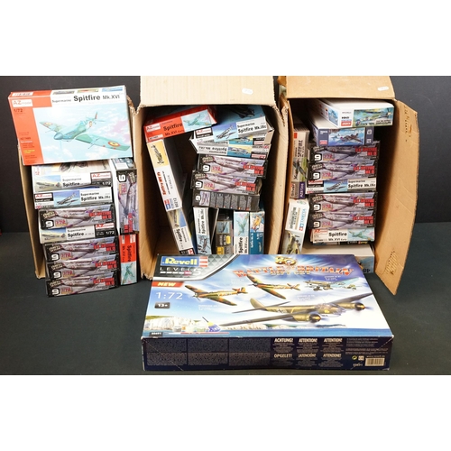 270 - 35 Boxed 1/72 scale plastic model kits to include Revell 05691 Level 5 Hurricane Mk.1, Tamiya 60756 ... 