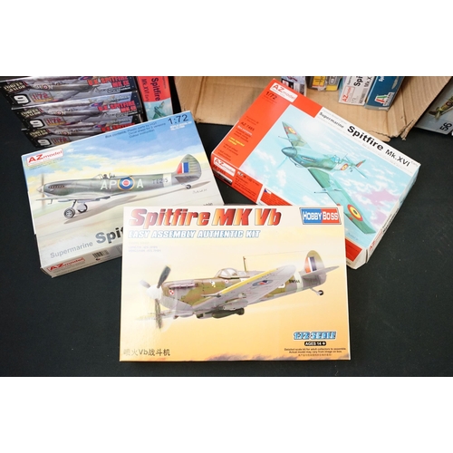 270 - 35 Boxed 1/72 scale plastic model kits to include Revell 05691 Level 5 Hurricane Mk.1, Tamiya 60756 ... 