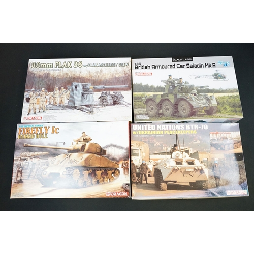 272 - 20 Boxed Dragon plastic model kits of various scale to include military planes, ships and vehicles f... 