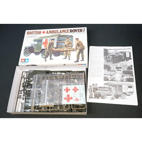 276 - 10 Boxed Tamiya plastic military model kits to include 120 M48A3 Patton, 254 US Medium Tank M26 Pers... 