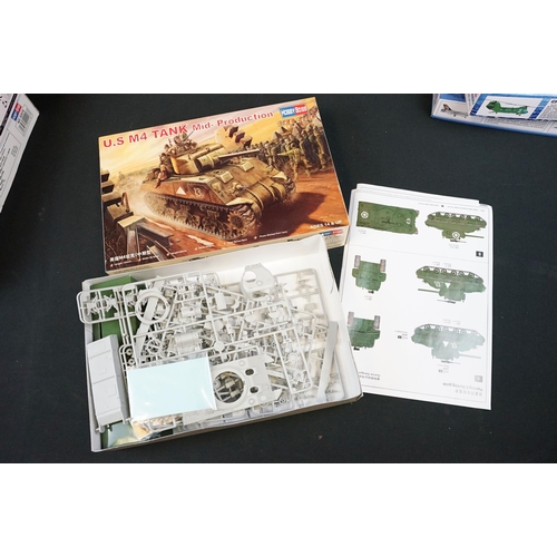 278 - 12 Boxed Hobby Boss plastic military model kits to include 1/35 83859 French Saint Chamond Heavy Tan... 