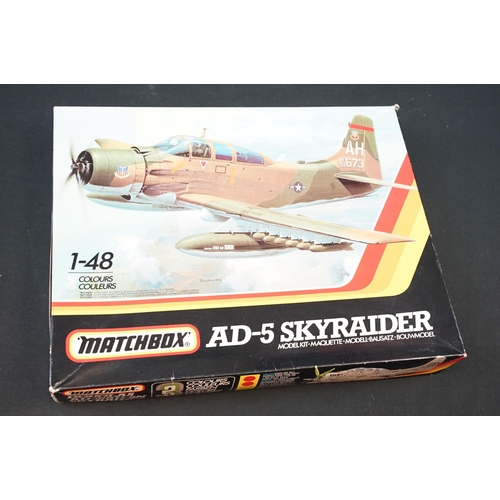 279 - 16 Boxed Matchbox plastic model kits to include 1/48 40651 AD-5N A1-6 Skyraider, 40421 McDonnell Pha... 