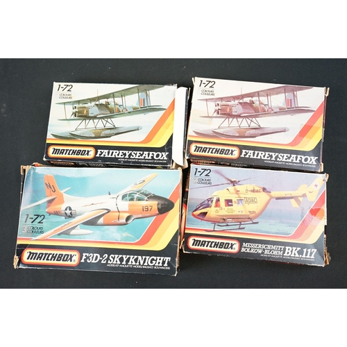 279 - 16 Boxed Matchbox plastic model kits to include 1/48 40651 AD-5N A1-6 Skyraider, 40421 McDonnell Pha... 