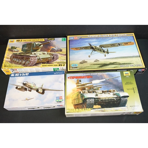 280 - 26 boxed and unbuilt plastic model kits to include 1/48 scale, 1/35 scale and 1/72 scale, featuring ... 