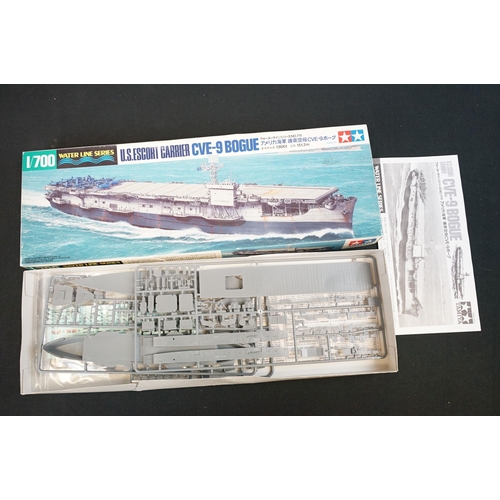 286 - 18 Boxed Water Line Series plastic model kits to include 12 x Tamiya, 3 x Fujimi, 1 x Hasegawa and 2... 