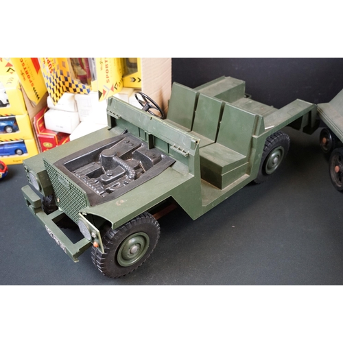 342 - Three Palitoy Action Man vehicles featuring Scorpion Tank, Land Rover and Helicopter, in play worn c... 