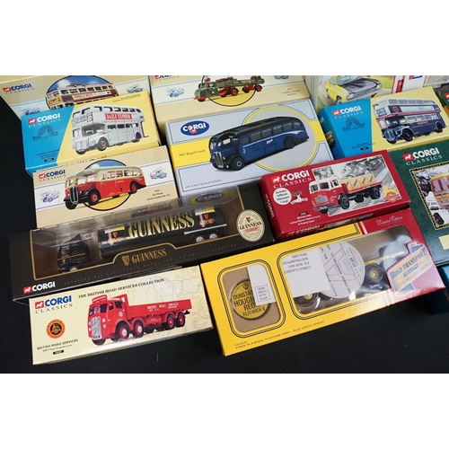 1237 - 24 Boxed Corgi diecast models to include Road Transport Heritage CC10101, 05505 75th Anniversary Cel... 