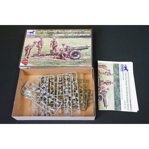 292 - Four boxed Bronco 1/35 plastic model kits to include CB35101 Buffalo 6X6 MPCV w/Slat Armour Version,... 