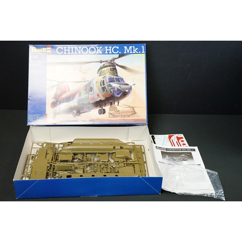 296 - 15 Boxed 1/48 Revell plastic model kits to include 04520 Consolidated PBY-5 Cataline, 04641 Chinook ... 