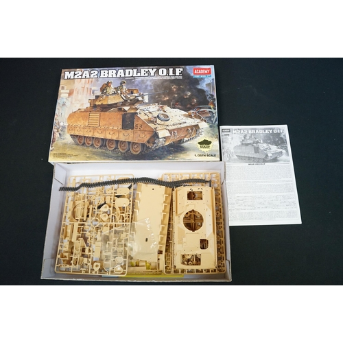 301 - Seven boxed Academy plastic military model kits to include 1/48 12210 CH-46A/D US Marines-Vietnam, 1... 