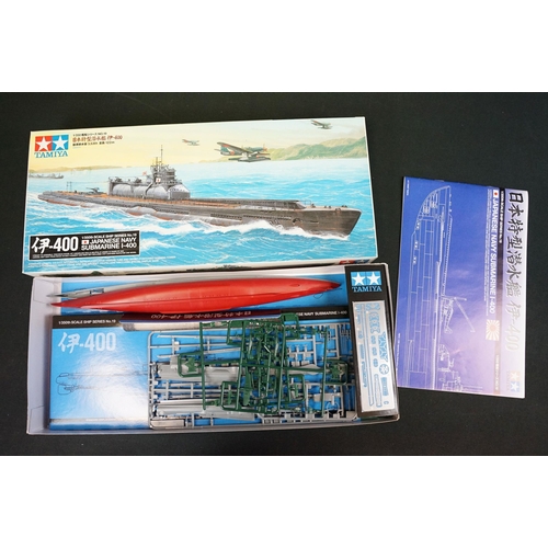 Seven boxed Tamiya plastic model kits to include 1/350 78003 German ...