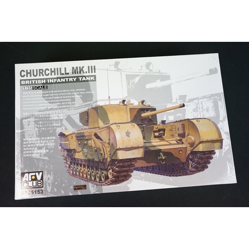 303 - Seven boxed 1/35 ARV Club plastic model kits to include AF35236 AEC Matador Early Type, AF35022 US M... 