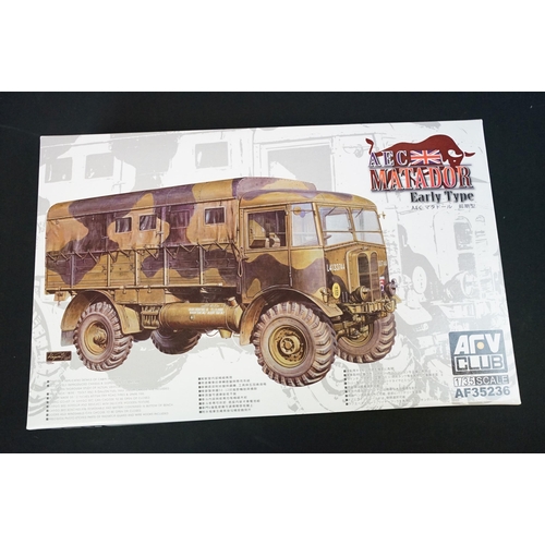 303 - Seven boxed 1/35 ARV Club plastic model kits to include AF35236 AEC Matador Early Type, AF35022 US M... 