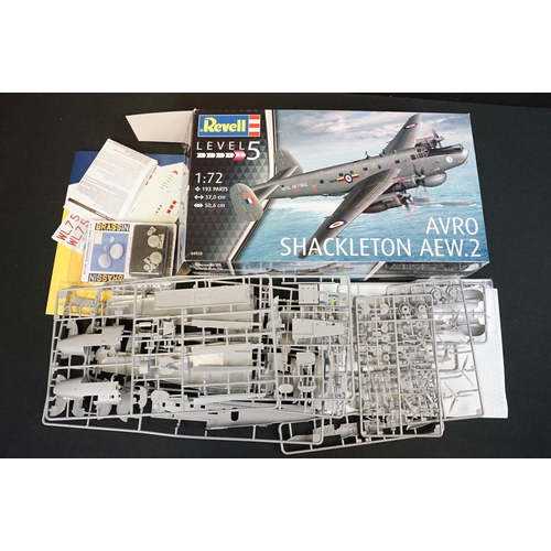 307 - Three boxed Revell Level 5 plastic model kits to include 1/72 03925 Tornado F3 ADV, 1/72 AVRO Shackl... 