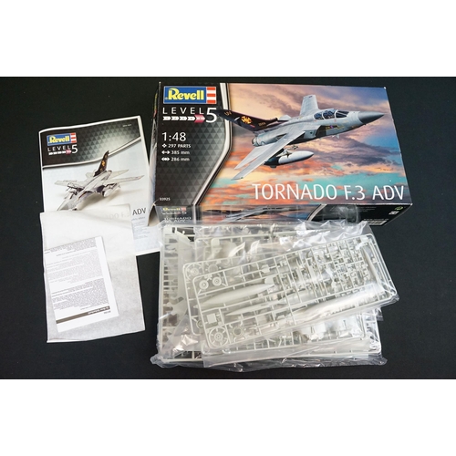 307 - Three boxed Revell Level 5 plastic model kits to include 1/72 03925 Tornado F3 ADV, 1/72 AVRO Shackl... 