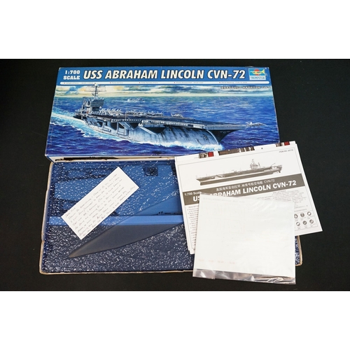 311 - 24 Boxed 1/700 Trumpeter plastic model kits to include 05732 USS Abraham Lincoln CVN-72, 05767 Germa... 