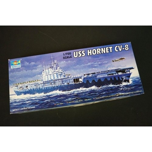 311 - 24 Boxed 1/700 Trumpeter plastic model kits to include 05732 USS Abraham Lincoln CVN-72, 05767 Germa... 