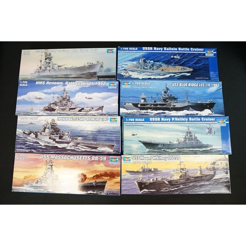 311 - 24 Boxed 1/700 Trumpeter plastic model kits to include 05732 USS Abraham Lincoln CVN-72, 05767 Germa... 