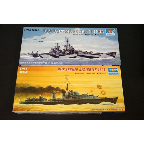 311 - 24 Boxed 1/700 Trumpeter plastic model kits to include 05732 USS Abraham Lincoln CVN-72, 05767 Germa... 