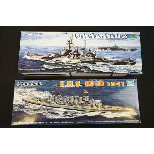 311 - 24 Boxed 1/700 Trumpeter plastic model kits to include 05732 USS Abraham Lincoln CVN-72, 05767 Germa... 