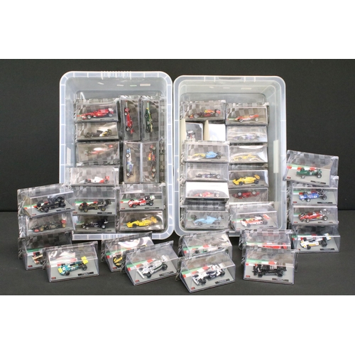 1287 - 48 Sealed Panini 1/43 Formula 1 diecast model cars to include Mario Andretti's 1982 Ferrari 126 C2, ... 