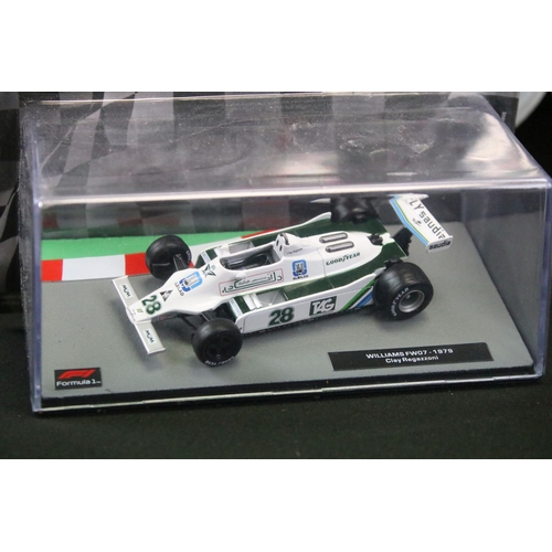 1287 - 48 Sealed Panini 1/43 Formula 1 diecast model cars to include Mario Andretti's 1982 Ferrari 126 C2, ... 