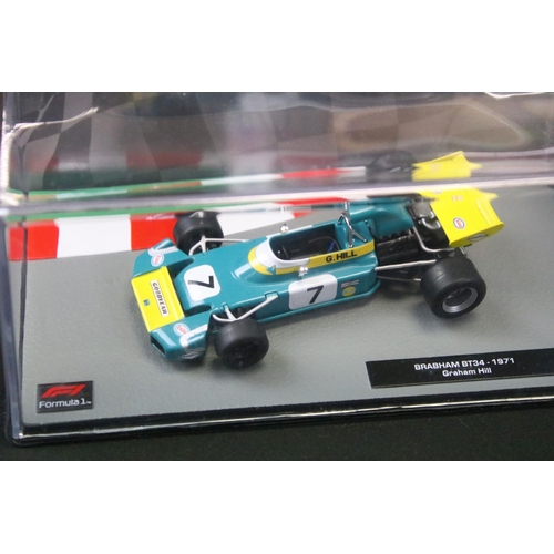 1287 - 48 Sealed Panini 1/43 Formula 1 diecast model cars to include Mario Andretti's 1982 Ferrari 126 C2, ... 