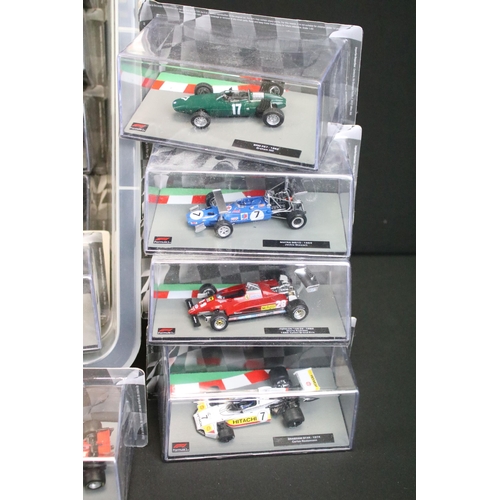 1287 - 48 Sealed Panini 1/43 Formula 1 diecast model cars to include Mario Andretti's 1982 Ferrari 126 C2, ... 