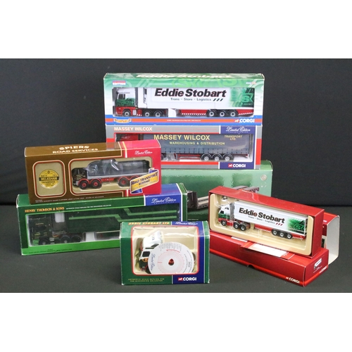 1292 - Seven boxed Corgi heavy haulage diecast models to include CC12203 Eddie Stobart, CC11504 Spiers Road... 