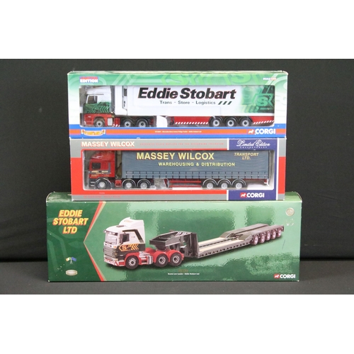 1292 - Seven boxed Corgi heavy haulage diecast models to include CC12203 Eddie Stobart, CC11504 Spiers Road... 