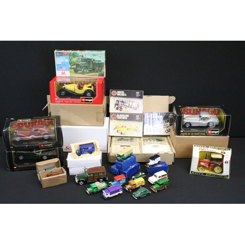 1296 - Collection of boxed & unboxed diecast models to include boxed Solido 8006 Rolls Royce with wooden st... 