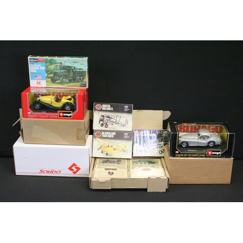 1296 - Collection of boxed & unboxed diecast models to include boxed Solido 8006 Rolls Royce with wooden st... 