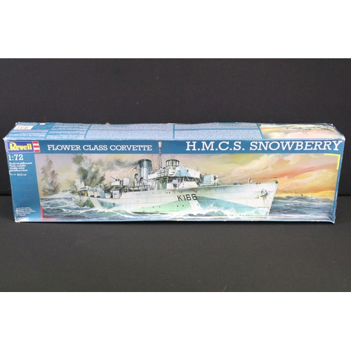 313 - Three boxed 1/72 Revell plastic model kits to include 05047 US Navy Gato-Class Submarine, 05015 Germ... 