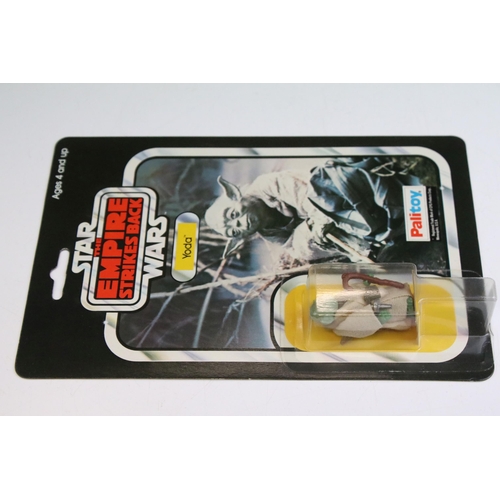 1656 - Star Wars - Original carded Palitoy The Empire Strikes Back Yoda figure, 41 back, punched, bubble vg... 