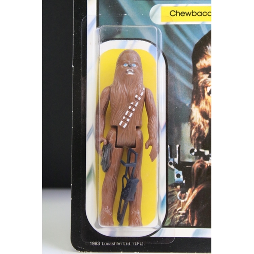 1657 - Star Wars - Original carded Palitoy Star Wars Return Of The Jedi 65 back Chewbacca figure, punched, ... 