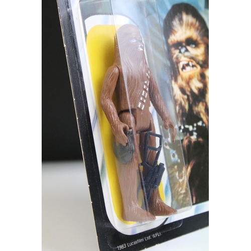 1657 - Star Wars - Original carded Palitoy Star Wars Return Of The Jedi 65 back Chewbacca figure, punched, ... 