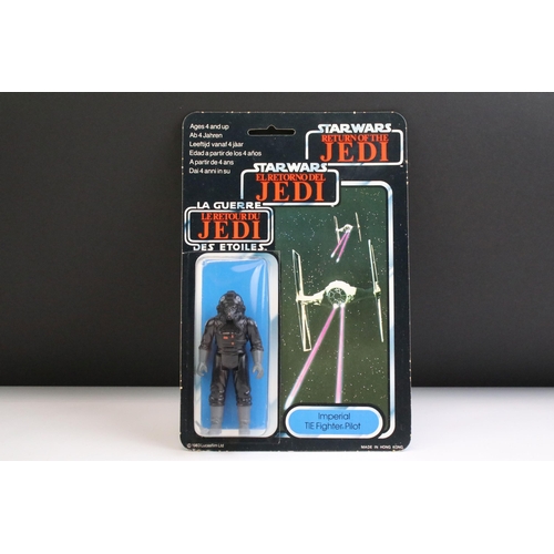 1664 - Star Wars - Original carded Palitoy Tri-Logo Return Of The Jedi Imperial Tie Fighter figure, 79 back... 