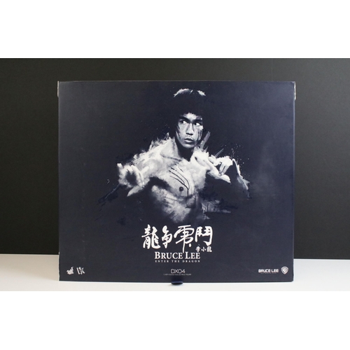 1584 - Boxed Hot Toys 1/6th DXO4 Bruce Lee Enter The Dragon Figure, complete and excellent, storage wear to... 